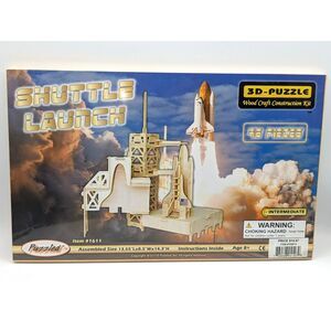 3D-Puzzle Shuttle Launch 46 pcs Wood Craft Construction Kit Puzzled Item 1611